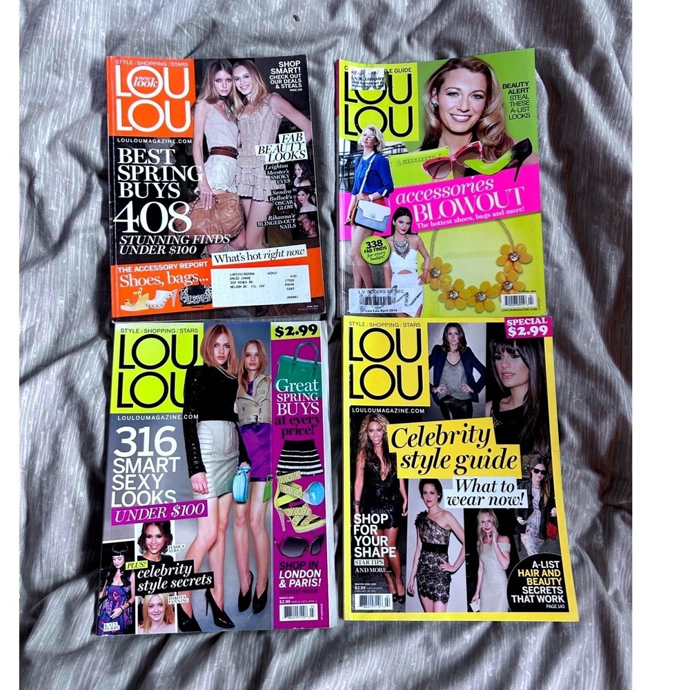 LouLou‎ Magazine Lot of 4 2010 2011 2014 Beyonce Blake Lively Y2K Fashion Guide